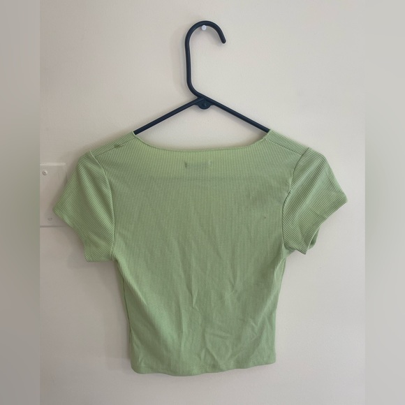 Lime green v neck top - Picture 2 of 3
